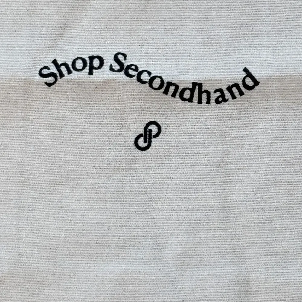 Poshmark Canvas Tote Bag Shop Secondhand Rainbow Strap‎ Neutral Logo Shopper